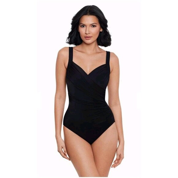 Miraclesuit Sanibel One Piece Suit Black 14 NWT